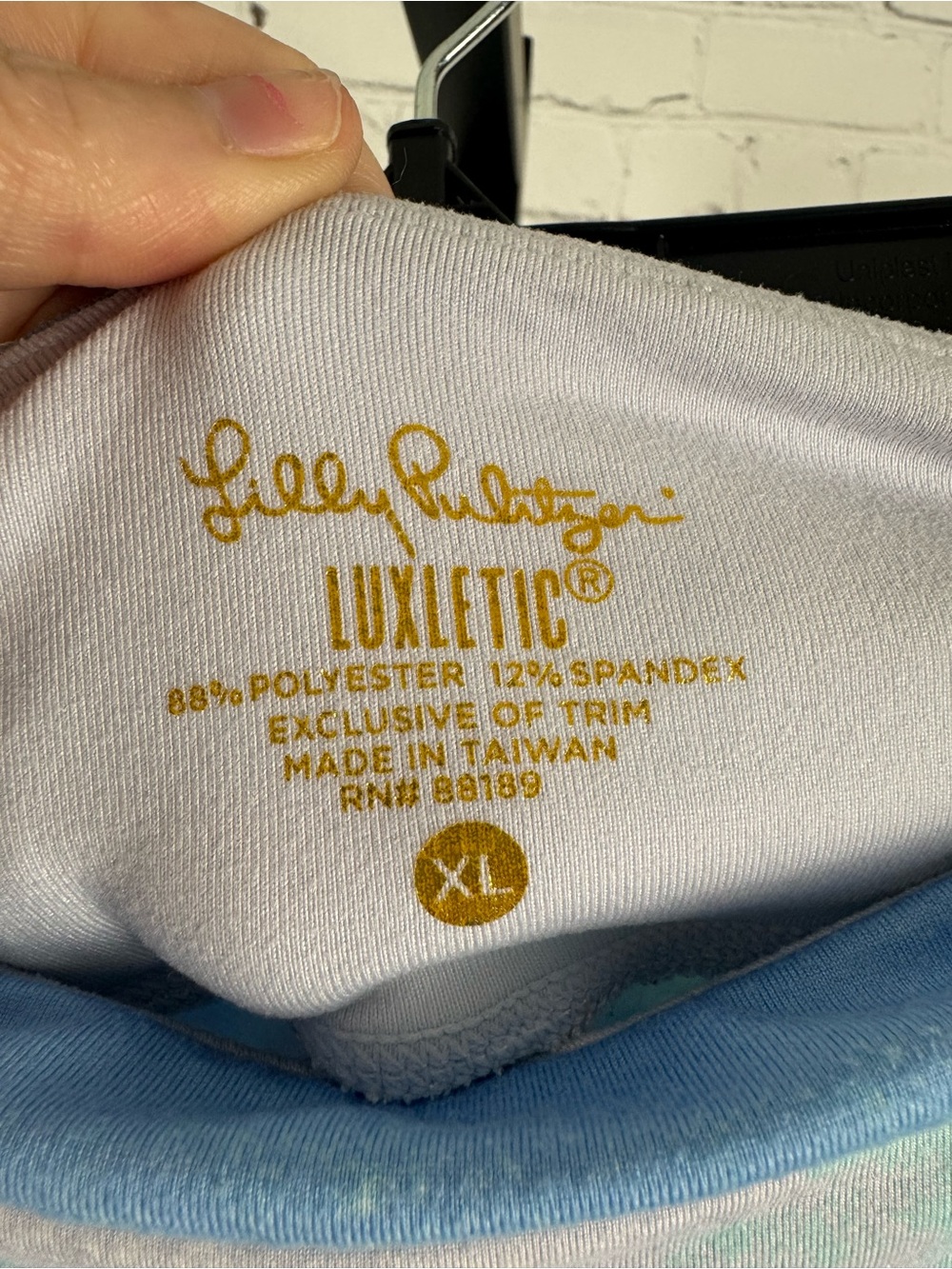 Lilly Pulitzer Luxletic Weekender Leggings Sunset Palm Print UPF 50 Size XL - Picture 4 of 5